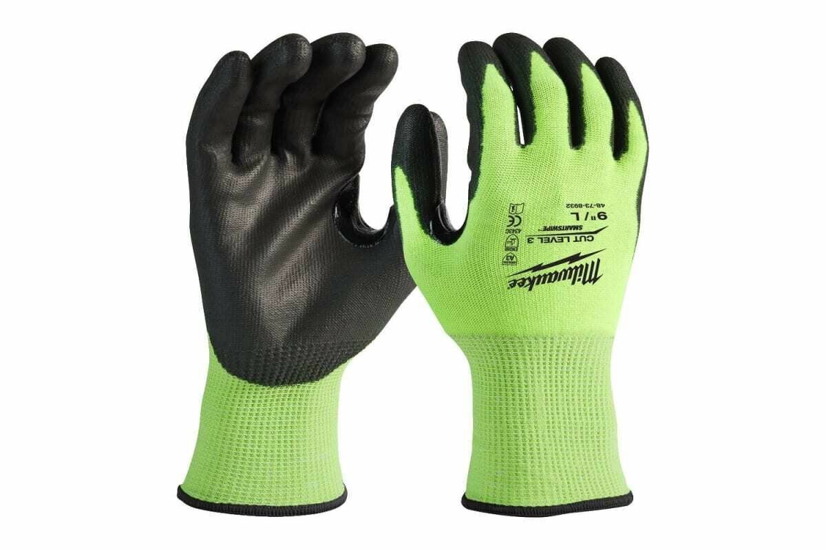 Перчатки сигнальные Milwaukee HI-VIS CUT LEVEL 9/L, 4932478132