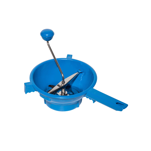 Ручное механическое сито NEW OMRA 460C - BLU для протирки в пюре ягод, фруктов, овощей, томатов (2 диска, 20 см), синий