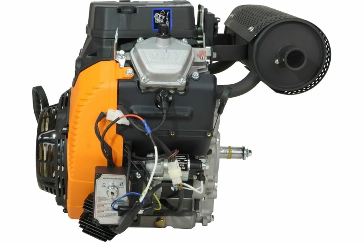 Двигатель бензиновый Lifan LF2V80F ECC (31л с 744куб вал 25мм ручной и электрический старт катушка 20А)