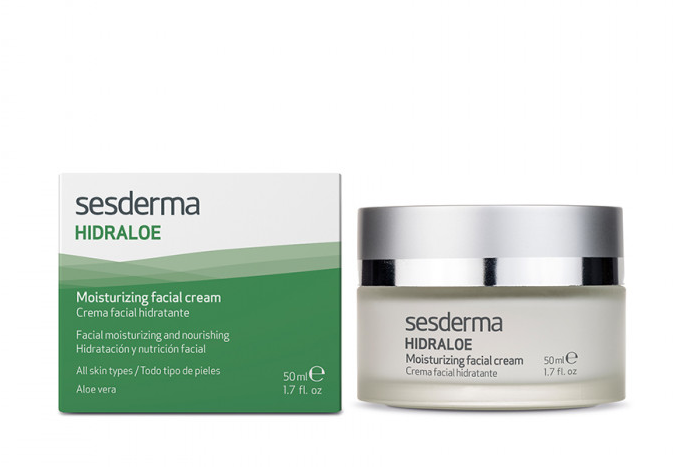 SesDerma Hidraloe Moisturizing Facial Cream Увлажняющий крем с экстрактом Алоэ, 50 мл