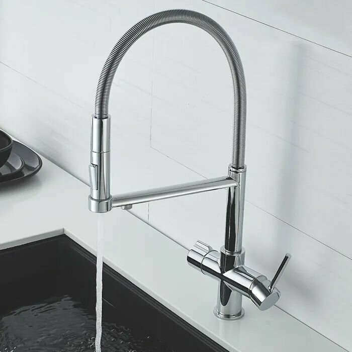 Смеситель для кухни (мойки) Rose R758 хром — фото 1