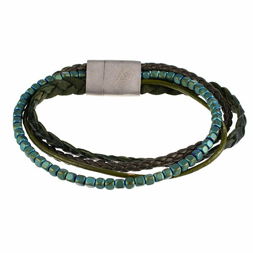 фото Браслет element47, гематит, размер 21 см