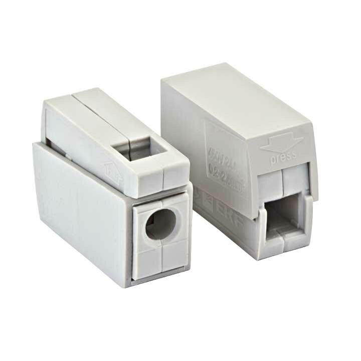 фото Клемма EKF СМК 224-111 2x1 кв. мм по 2.5 кв. мм, серый, проходная (plc-smk-111)