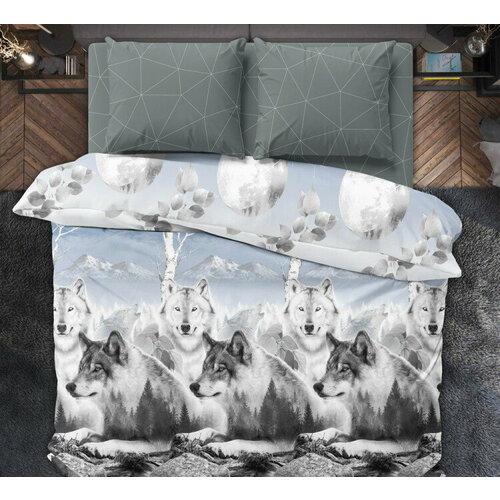Постельное белье 2-х спальное Люксония бязь Белый волк 2576₽