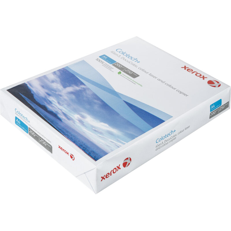 Бумага для цв. лазер. печ. Xerox Colotech + ( A4, 200 г/кв. м, 250) 1850389 003R94661