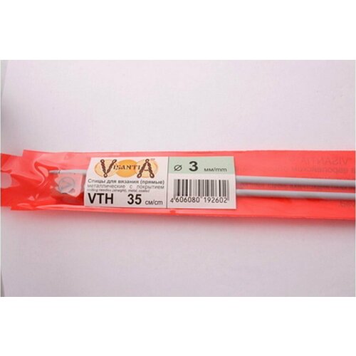 Спицы для вязания прямые VISANTIA металлические d3мм 35см 1шт 238₽