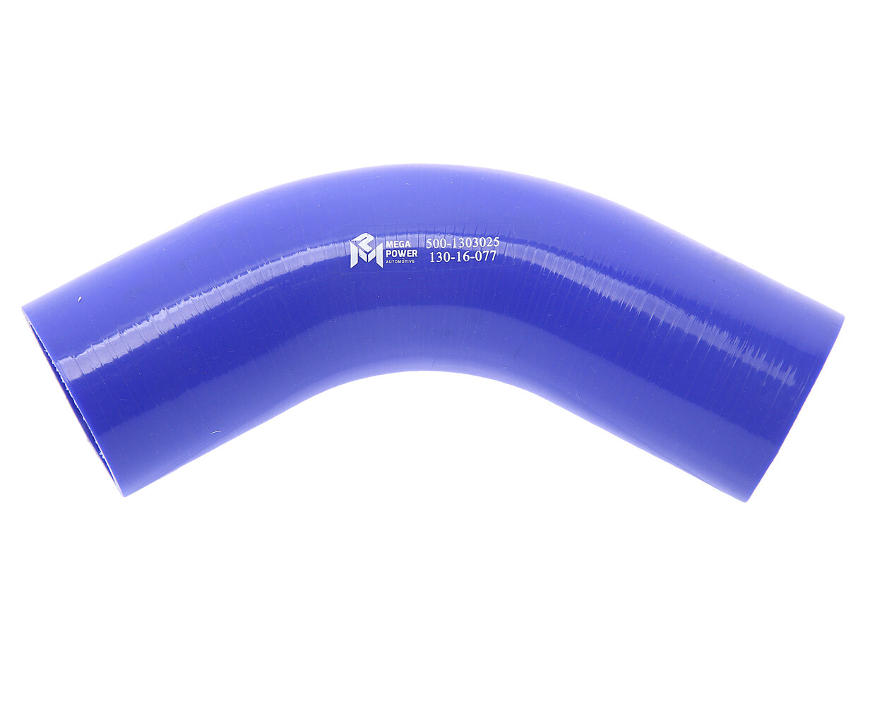 фото Патрубок МАЗ радиатора отводящий нижний силикон (L -224мм, d -58) MEGAPOWER