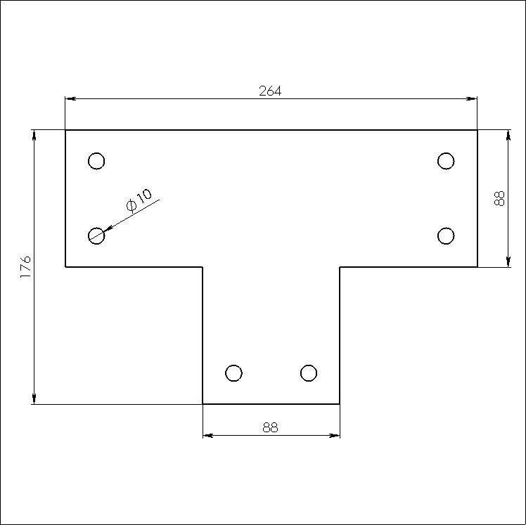 Пластина крепежная Т-образная для бруса 3мм. 1 шт. ARSENAL PERGOLA мод. AR75PT31007-06 .