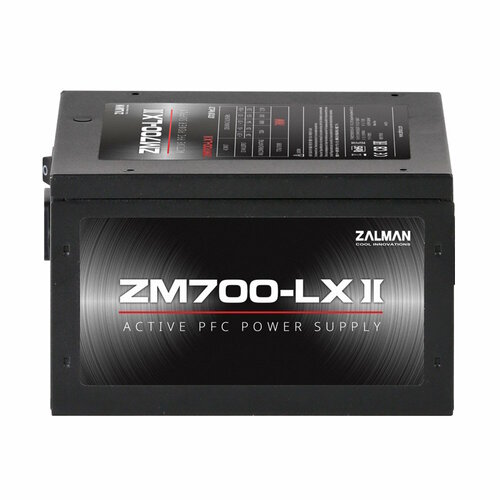 Блок питания ZALMAN ZM700-LXII 700 Вт APFC 20 4 pin 44 pin CPU 6 SATA 62 pin x4 PCI-E 698000₽