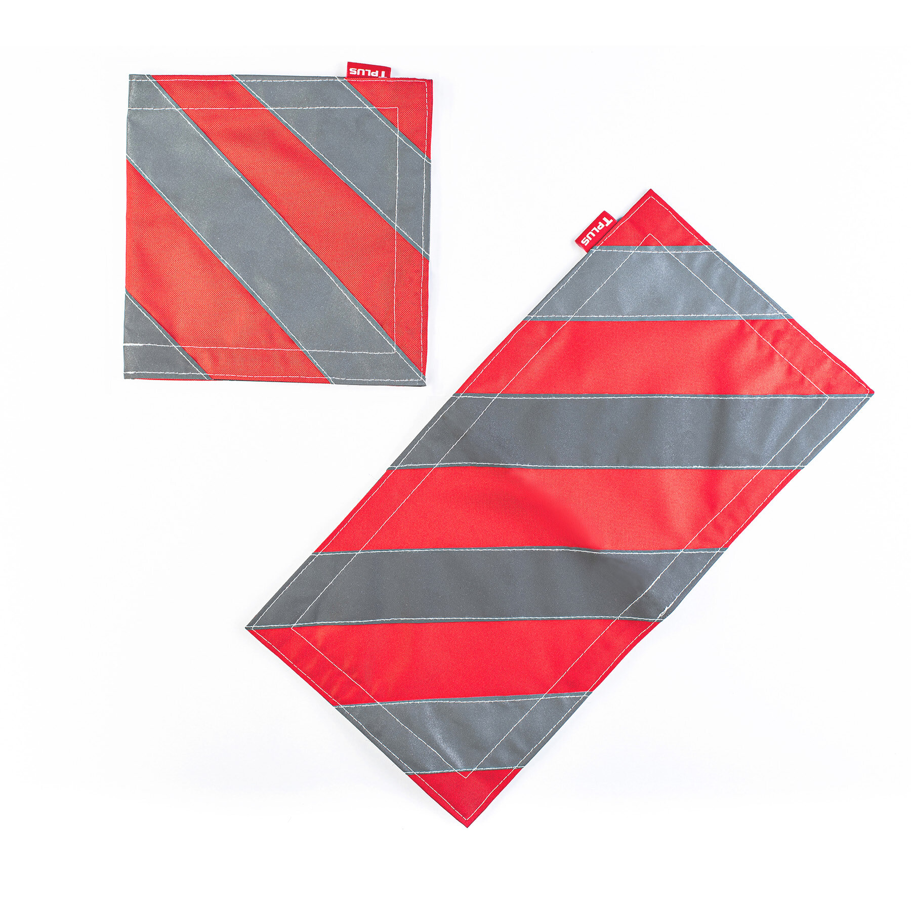 Флажки со световозвращающей лентой для буксировочных ремня/троса (2  инструкция красный) Tplus