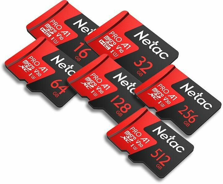 Карта памяти microSDXC UHS-I U3 NETAC P500 Extreme Pro 128 ГБ, 100 МБ/с, Class 10, NT02P500PRO-128G-S, 1 шт, без адаптера