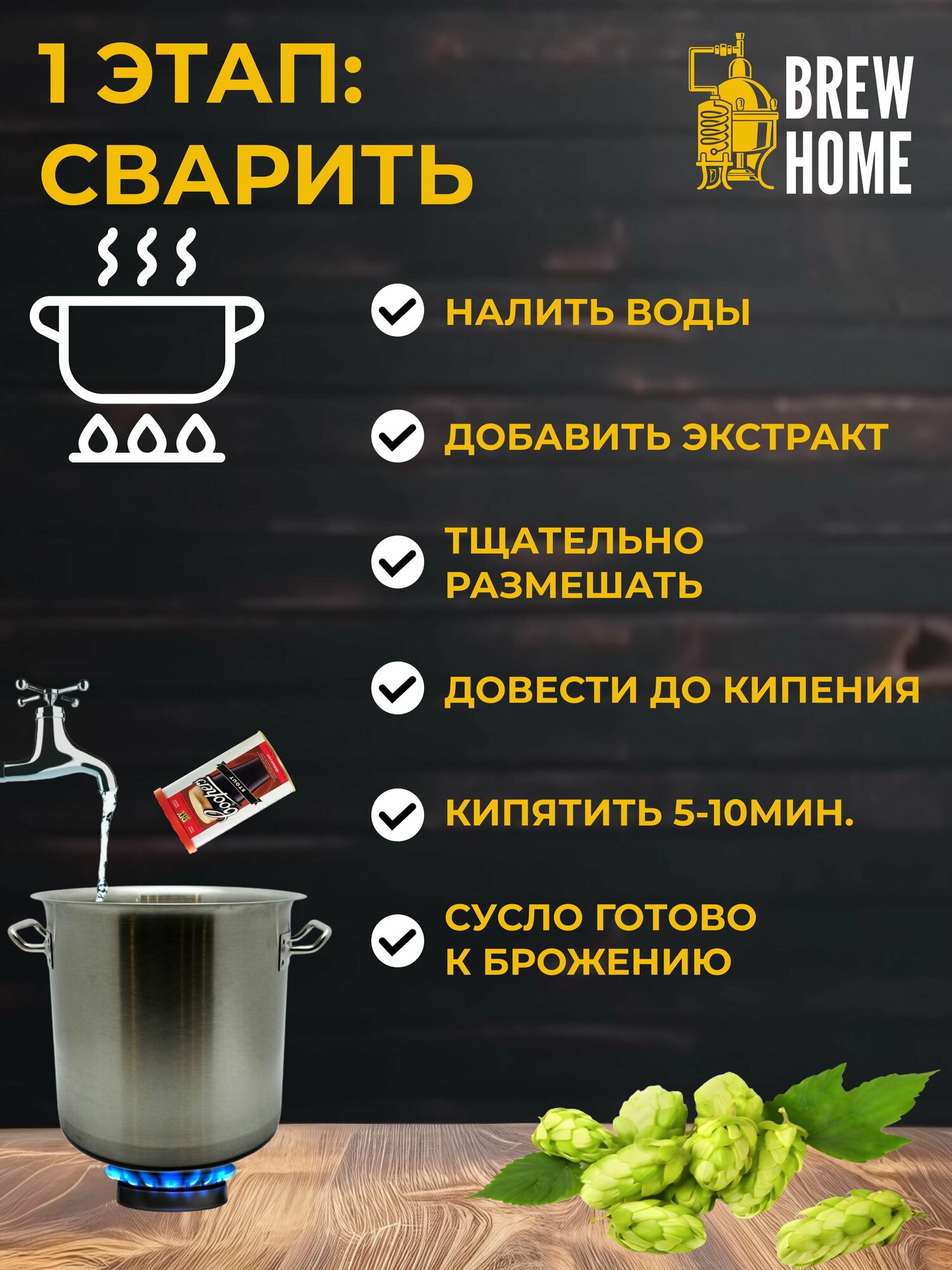 Домашняя пивоварня Premium, набор для пивоварения 32 л.