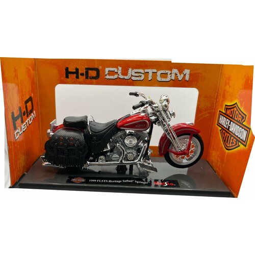 Мотоцикл Maisto Harley Davidson 1999 FLSTS Heritage Softail 1:18 39360 авторизованная модель гоночного мотоцикла maisto 1 18 rossi honda gp из сплава модель игрушечного автомобиля