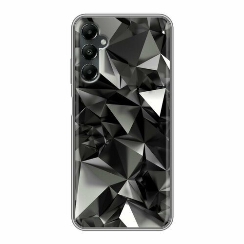 Дизайнерский силиконовый чехол для Самсунг А05с / Samsung Galaxy A05s Черные кристаллы чехол rosco для samsung galaxy a05s самсунг галакси а05с с защитой блока камеры силиконовый чехол гибкий прозрачный чехол