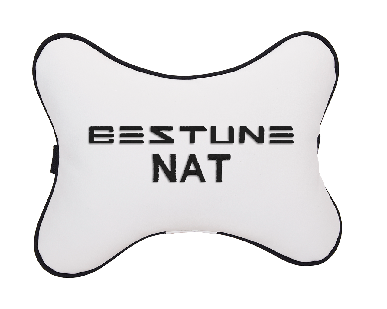 Подушка на подголовник экокожа Milk с логотипом автомобиля FAW Bestune NAT