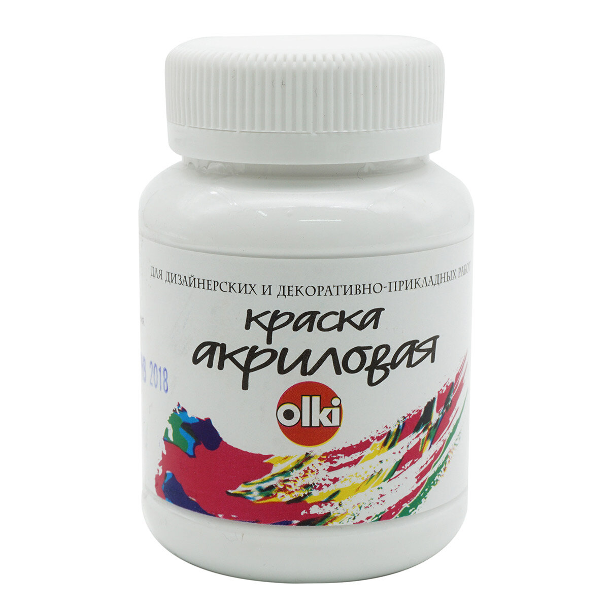 фото Краска акриловая, 100 мл, цвет: белый, арт. 405020