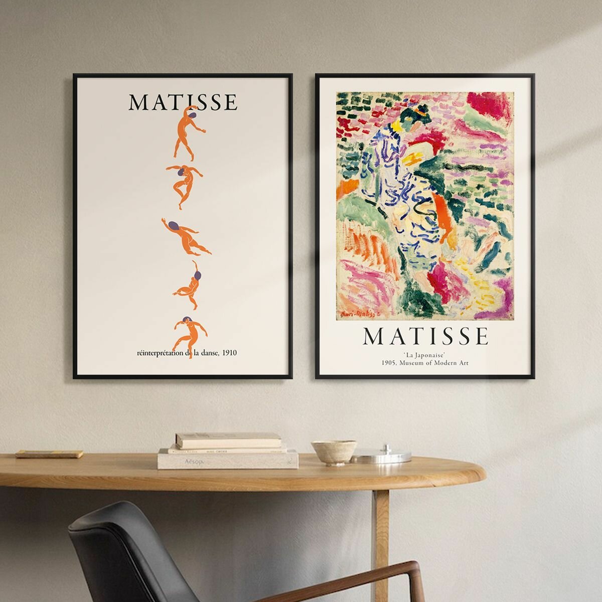 Плакат Постер 2 шт 50х70 без рамки "Репродукции Матисс" набор картин для интерьера