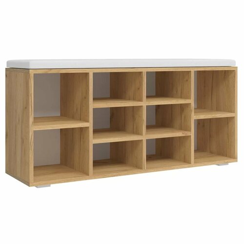 Обувница Лара-2 с мягк сиденьем 104х30х454 см Дуб крафт золотой 6790₽