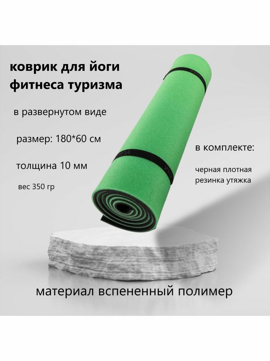 фото Коврик для йоги фитнеса гимнастики отдыха не скользящий