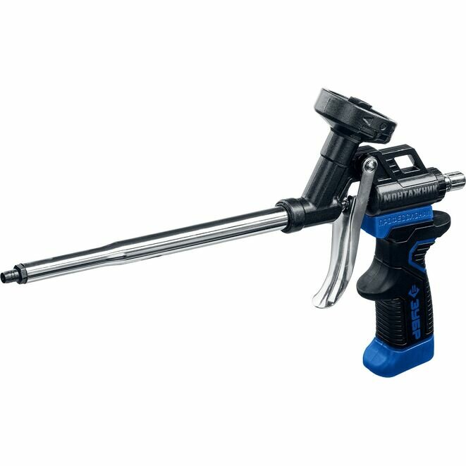 фото ЗУБР монтажник профессиональный пистолет для монтажной пены, с тефлоновым покрытием корпуса и сопла.