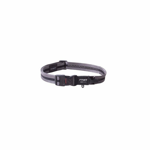 rogz air tech halsband xl black поводок для собак крупных пород размер xl длина 1 2 м 39 60 кг цвет черный Rogz Air Tech Halsband XL Grey ошейник для собак крупных пород, размер XL, обхват шеи 43-70 см, цвет серый