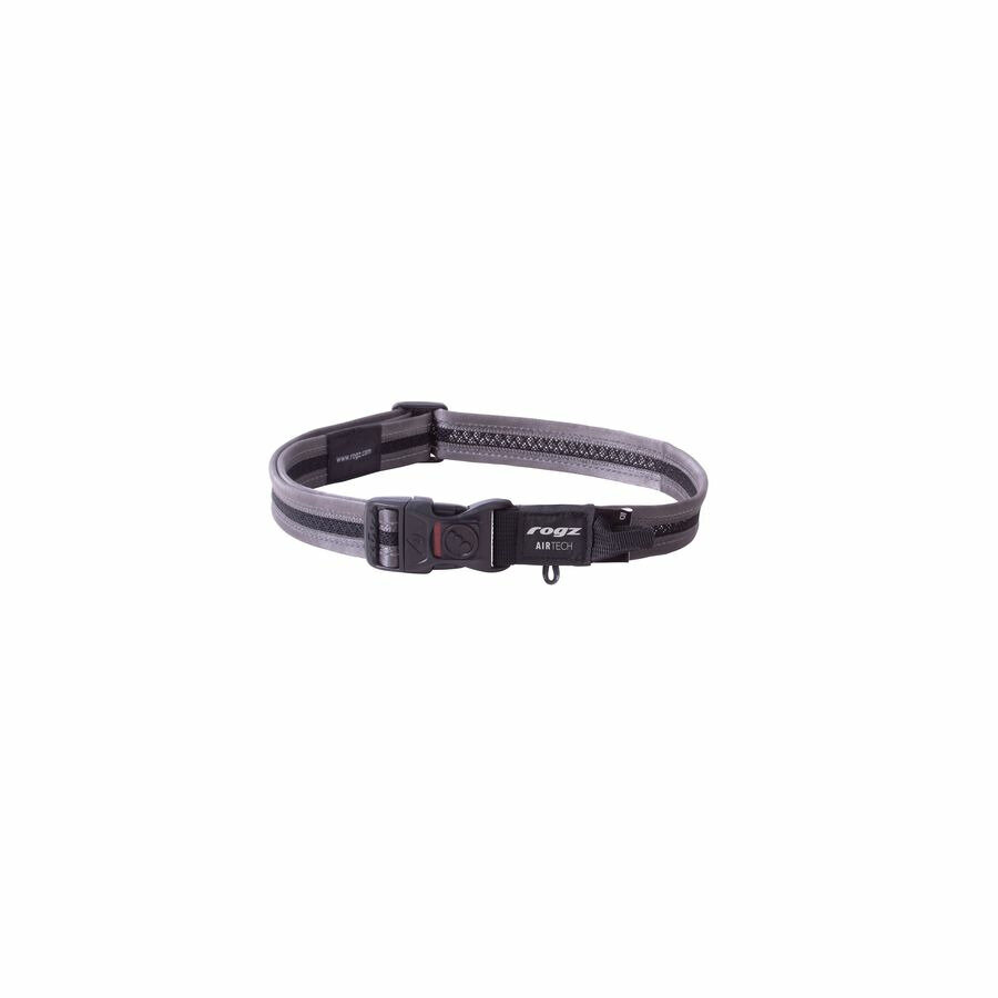 фото Rogz Air Tech Halsband XL Grey ошейник для собак крупных пород, размер XL, обхват шеи 43-70 см, цвет серый