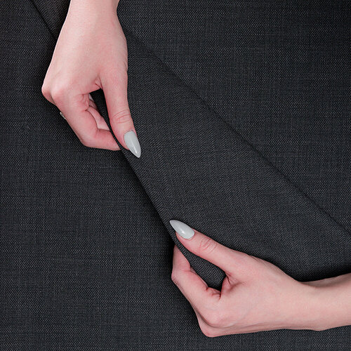 Ткань костюмная жаккард серый рубчик (2830)