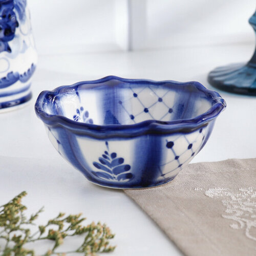 Розетка Цветы 5 х 10 см гжель 912₽