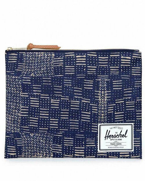 Сумка клатч Herschel, фактура тиснение, синий