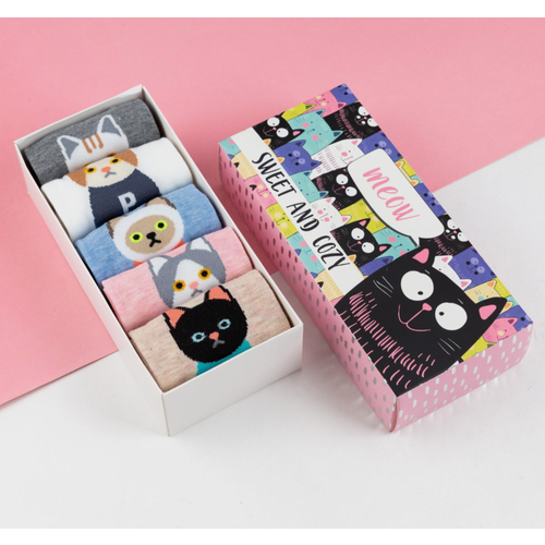 фото Носки kaftan, 5 пар, размер 35-38, розовый, черный