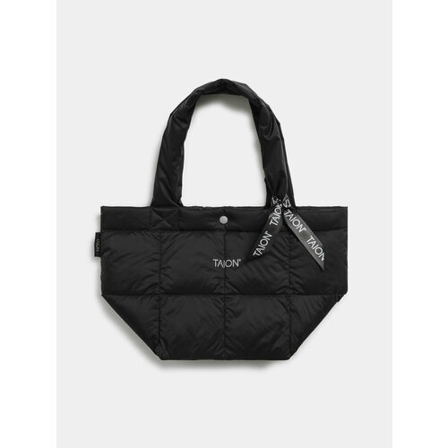 фото Сумка тоут , фактура стеганая, черный taion