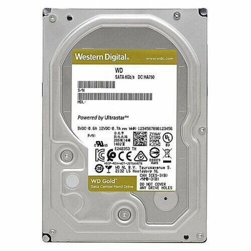Жесткий диск 35 8TB Western Digital WD8004FRYZ WD Gold DC HA750 3025000₽