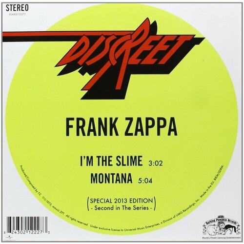 Виниловая пластинка Frank Zappa - I'm The Slime / Montana. 1 LP