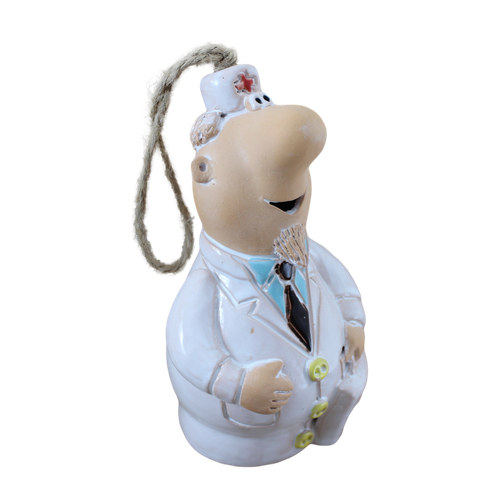 Керамический колокольчик ручной работы Врач 1036₽