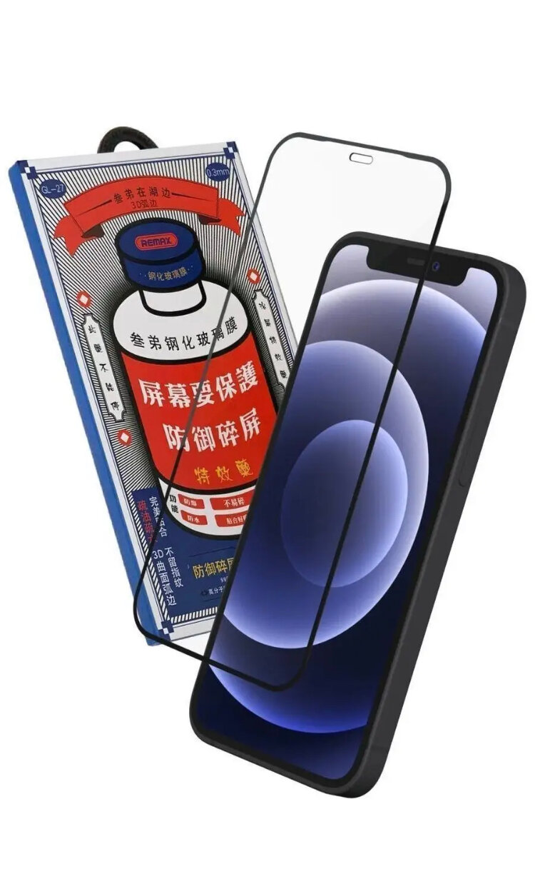 Защитное стекло REMAX GL-27 для Apple iPhone 12 Pro Max 6.7"/оригинальная бронь на экран айфона 12 Про Макс — фото 1
