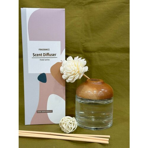 Аромадиффузор Sea Home с бамбуковыми палочками и крышкой, аромат - белый чай 100 мл