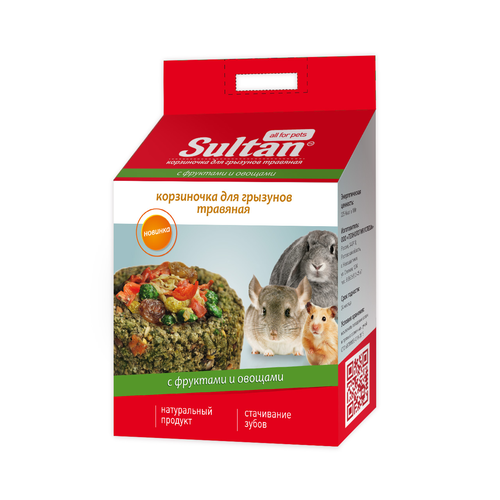 Лакомство Султан корзинка травяная фруктово-овощная 238₽