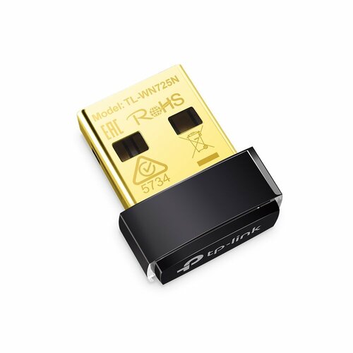 Wi-Fi адаптер TP-Link TL-WN725N USB 150mbps usb адаптер беспроводной tp link tl wn725n скорость до 150 мбит с с антенной черный