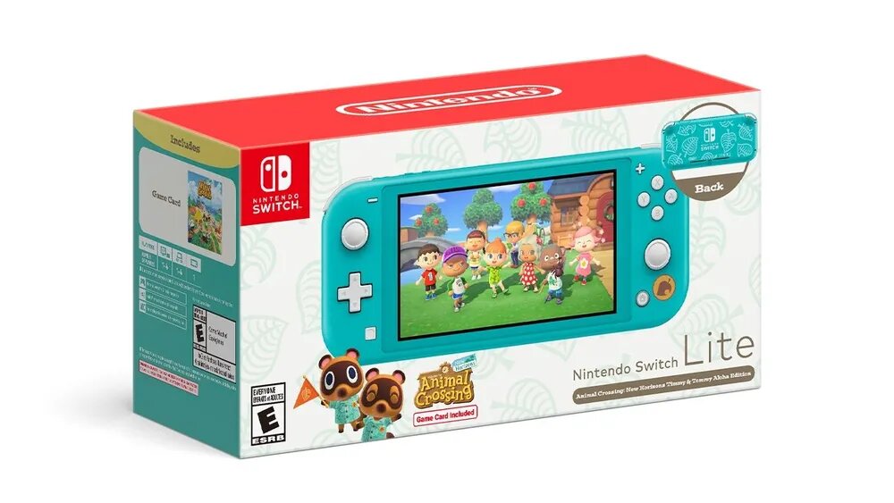 Игровая приставка Nintendo Switch Lite Animal Crossing 32 ГБ, бирюзовый