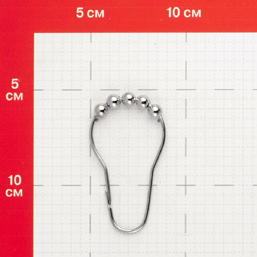 Кольца для штор Fora с шариками металлические хром 12 шт 980₽