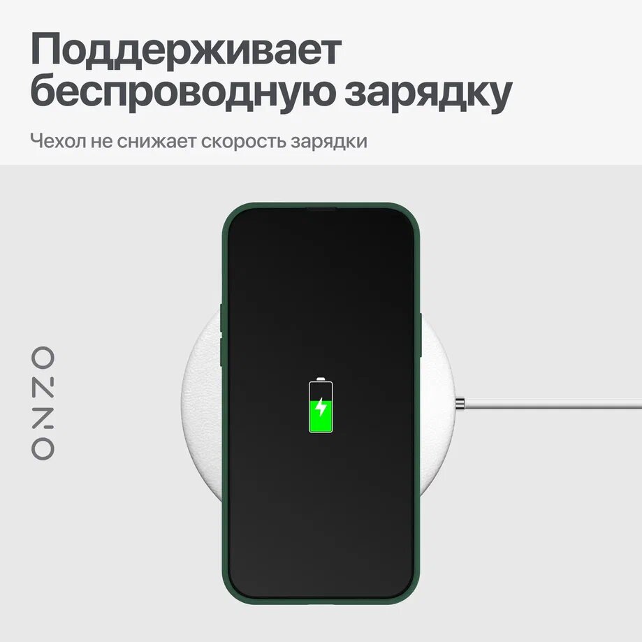 Чехол на Айфон 13 Про Макс / iPhone 13 Pro Max матовый с ребристой поверхностью, темно-зеленый