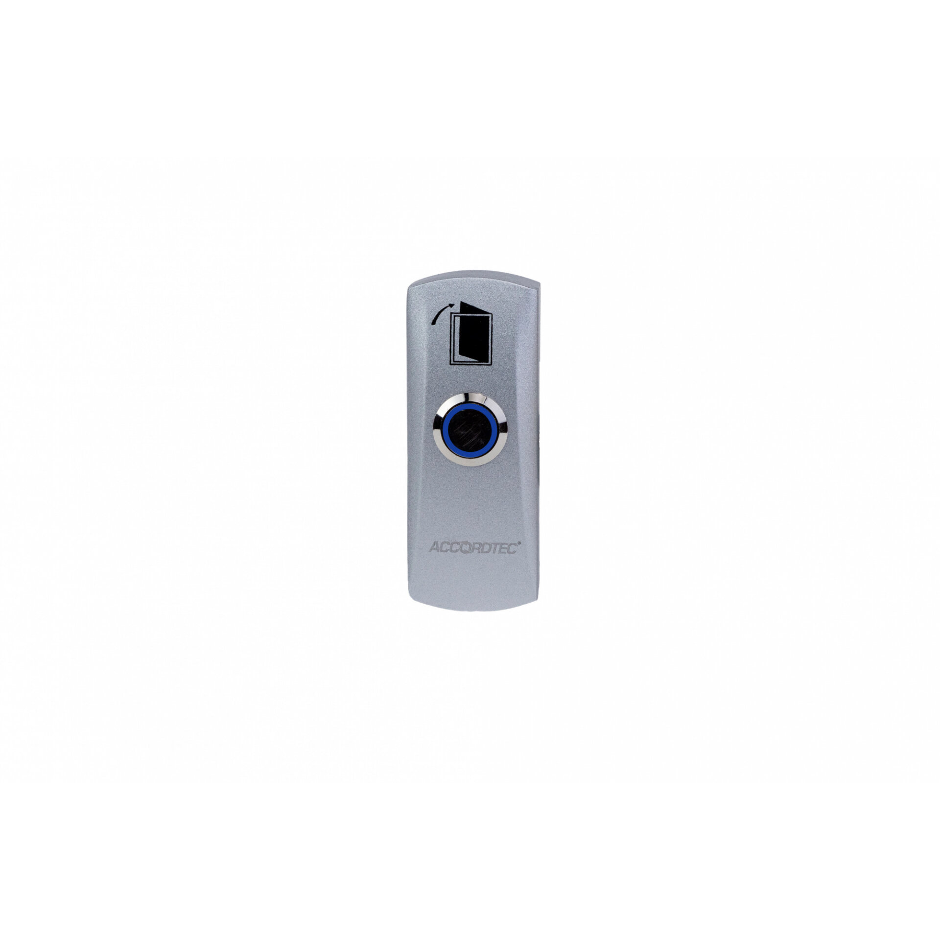 Кнопка выхода металлическая накладная но цвет серебро с подсветкой (AT-H805A LED) ACCORDTEC AT-02484 (1 шт.)