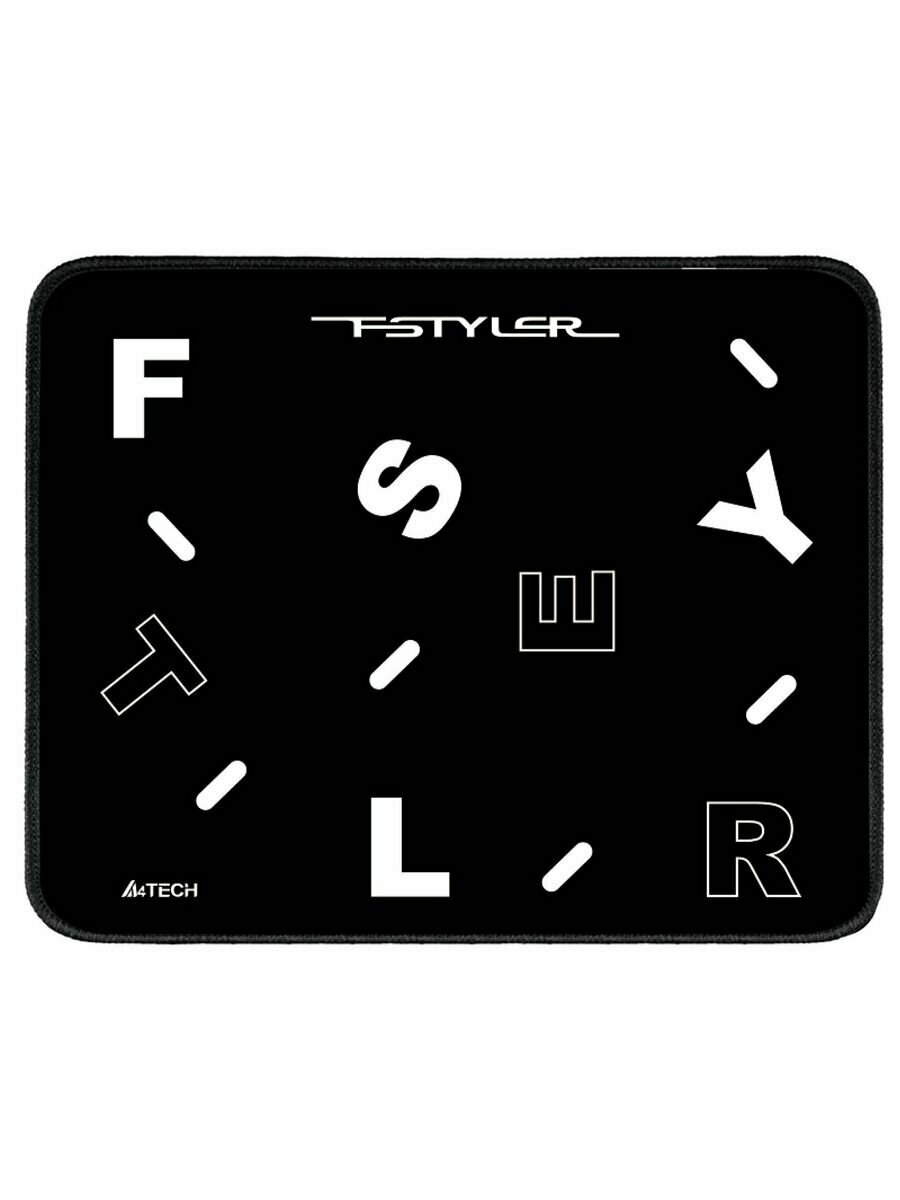 Коврик для мыши A4Tech "FStyler", прошитые края, нескользящая резина, 25 см x 20 см