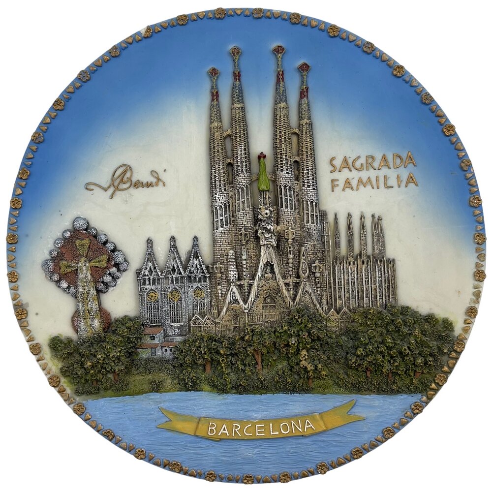 Тарелка декоративная "Барселона. Саграда Фамилия", 20,5 см, 1990-2000 гг, керамика, Испания