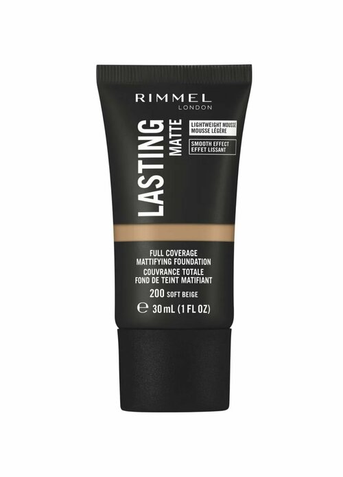 Rimmel Lasting Matte - матирующая основа / 200 soft beige 30 ml