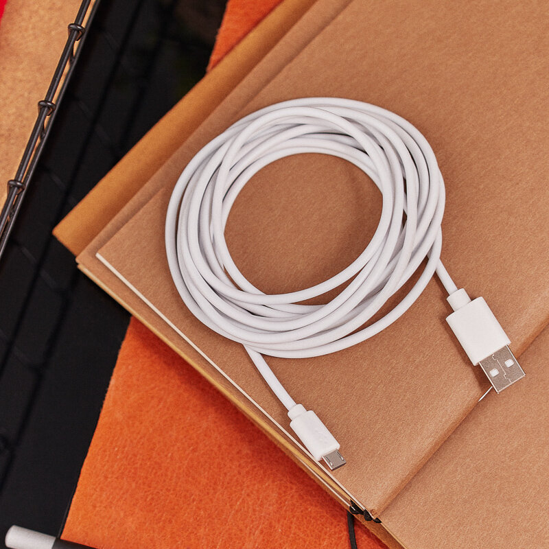кабель USB-microUSB 3 м, серый Rexant - фото №2