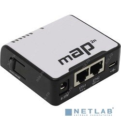 Mikrotik Сетевое оборудование MikroTik RBmAP2nD Беспроводной маршрутизатор mAP WiFi + 2 порта LAN 100Мбит/сек