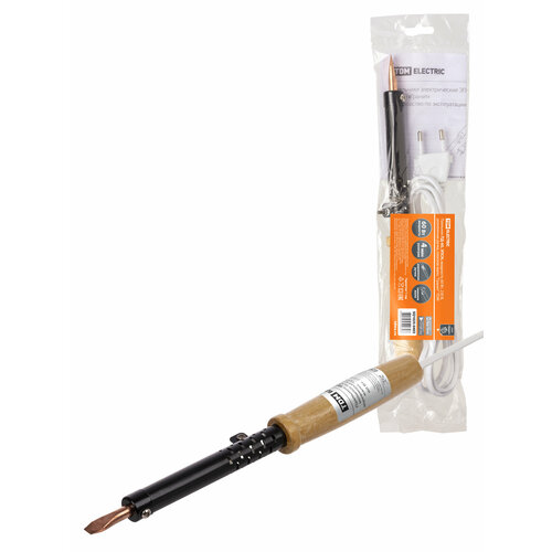 Паяльник ПД-60 ЭПСН мощность 60 Вт 230 В деревянная ручка плоское жало Гранит TDM 503₽