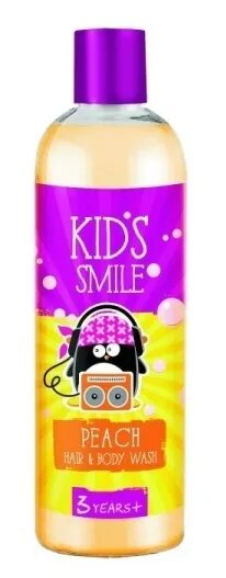 ROMAX Детский шампунь и гель душ KIDS SMILE Персик 500 г