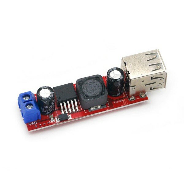 Модуль USB 6-40V → 5V 3A (2*USB) «LM2596S» #9482